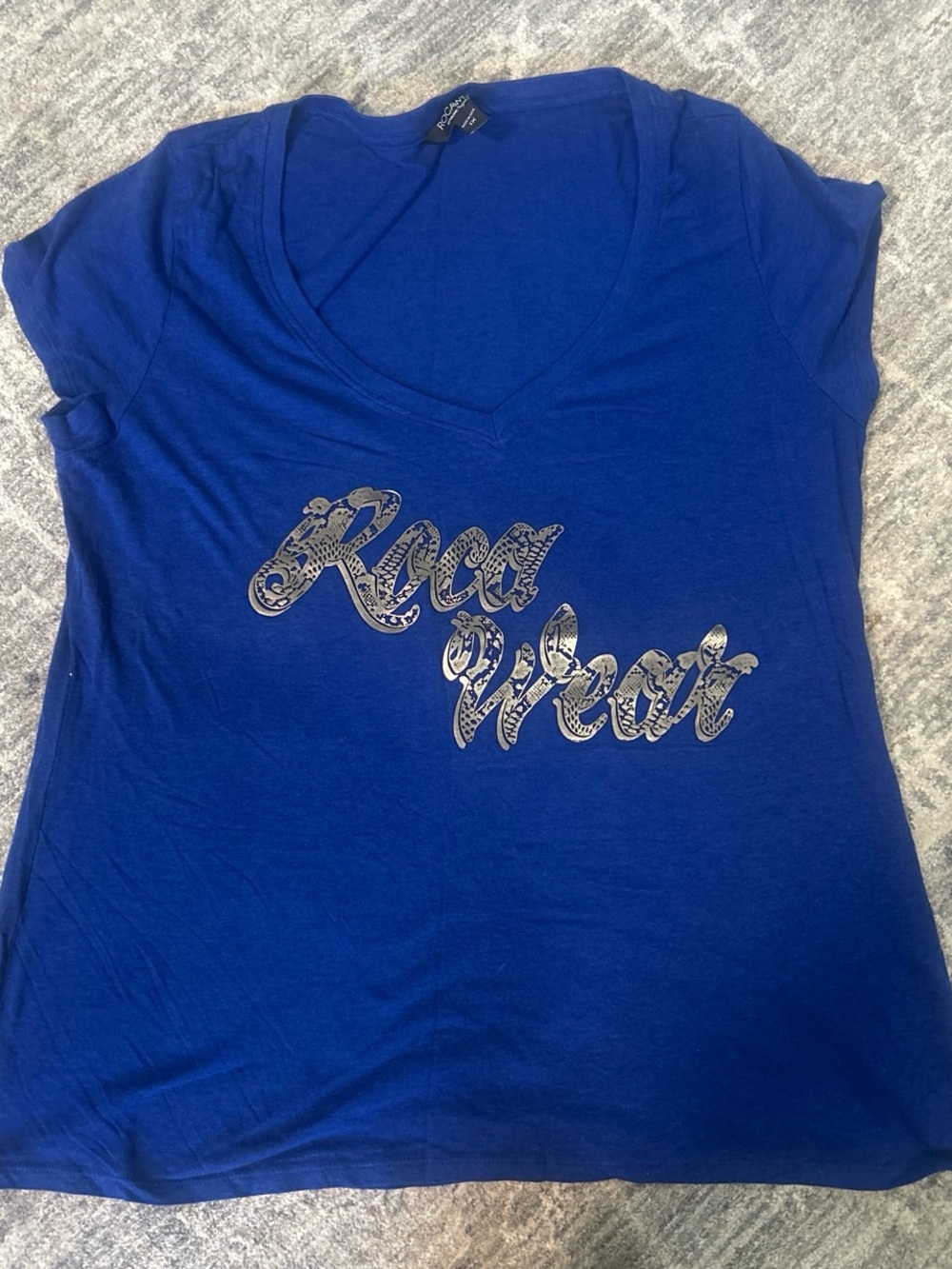 Rocawear Royal Blue Short Sleeve Tee with Silver Logo